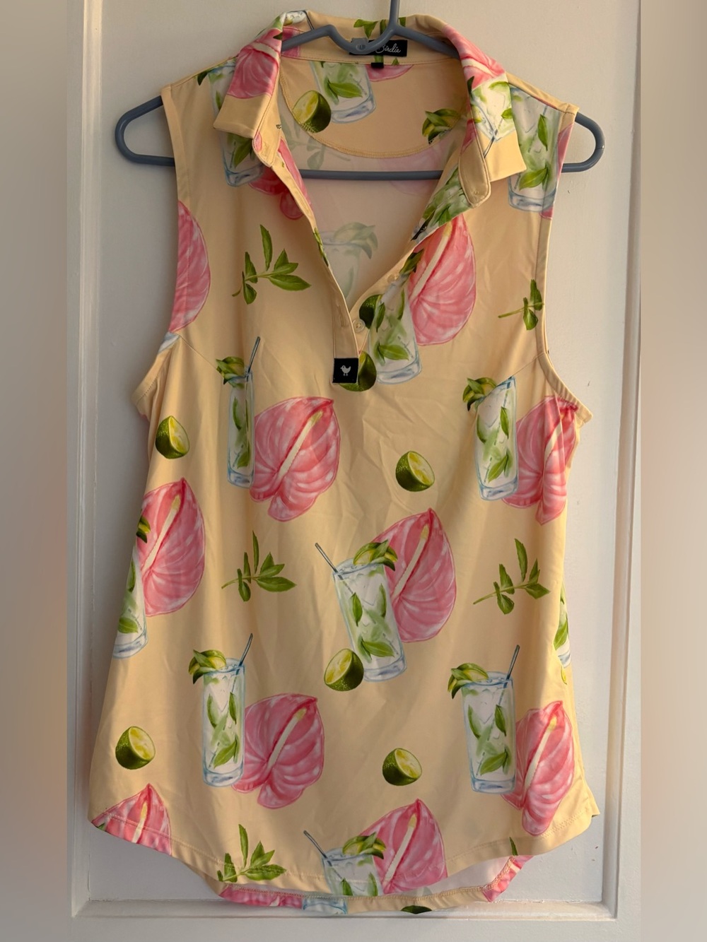 Bad Birdie Golf Mojito Women's Sleeveless Golf Polo Shirt Size XL